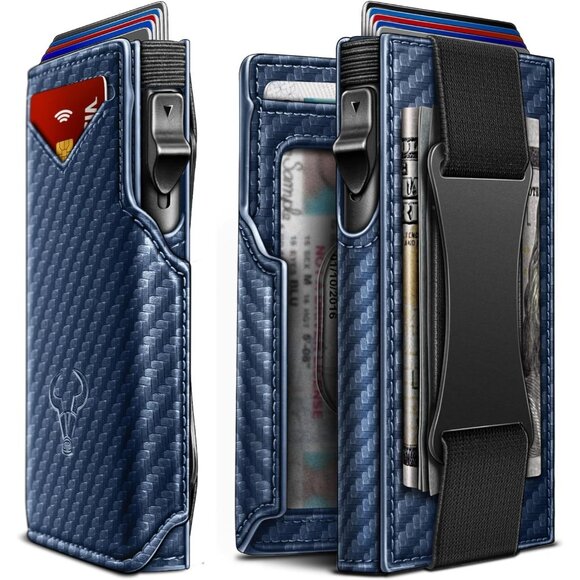 Men Wallet Gift Boxed,Slim Front Pocket Wallet Money Clip